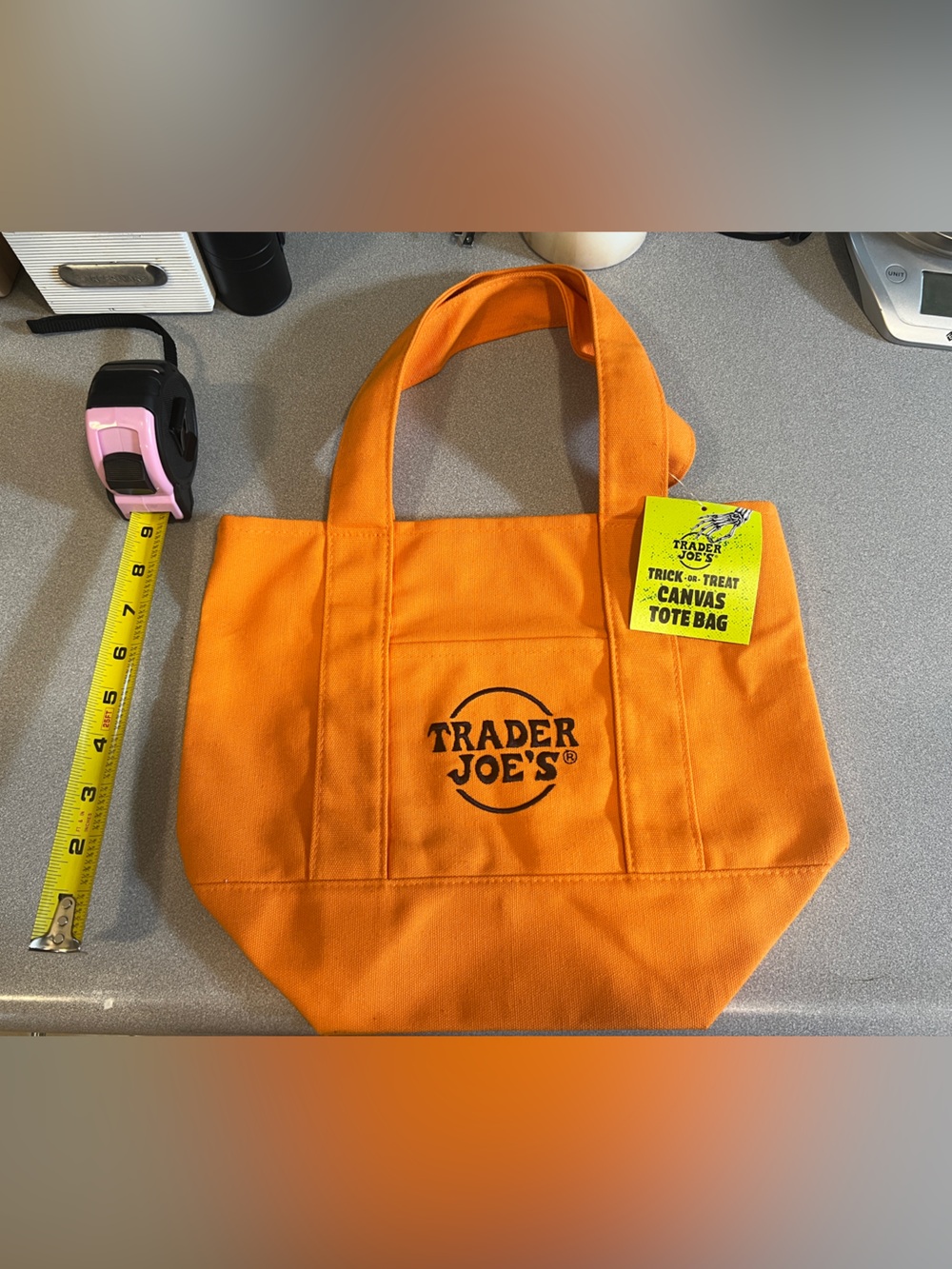 Trader Joe’s mini Orange Canvas Tote Bag